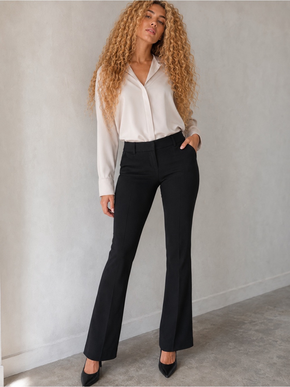 BCX Juniors Black Mid-Rise Bootcut Trouser Dress Pants - Junior’s Size 0 - NWT